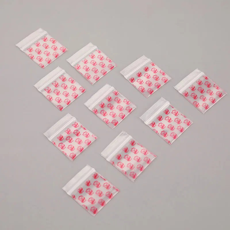 100 Pcs Mini Clear Zipper Bags – Small Plastic Storage Bags Plastic Zipper Bags Axl