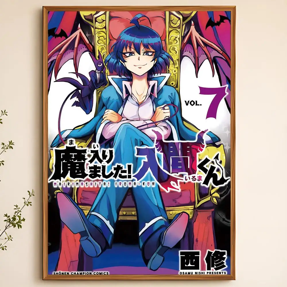 Welcome to Demon School Anime Poster – Self-Adhesive Wall Art Anime Wall Poster Axl