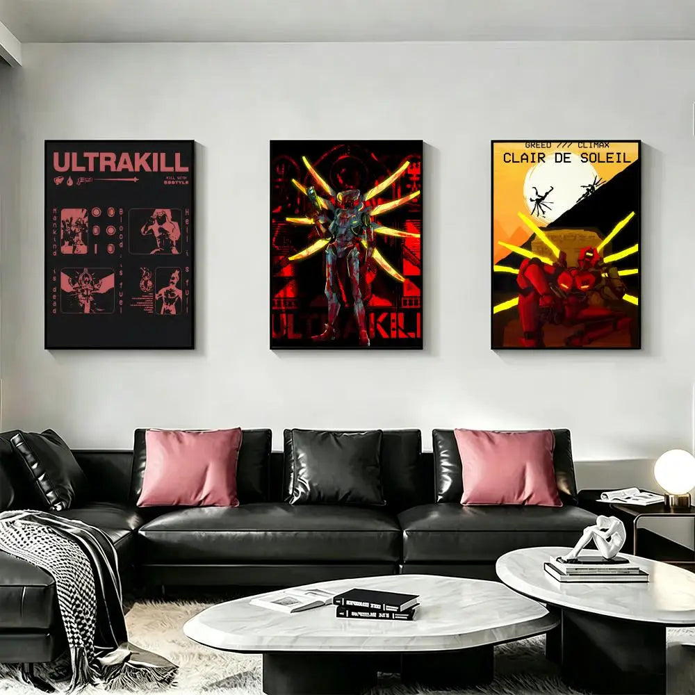 ULTRAKILL Game Poster – HD Waterproof Sticky Wall Art Decor Game Art Poster Axl