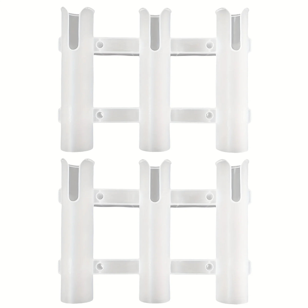 Wall-Mounted Fishing Rod Holders with Tube Connectors – 2 Pack Fishing Rod Holder Axl White
