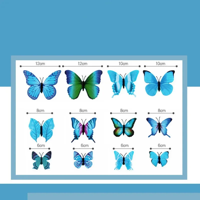 12-Piece Colorful Butterfly Garden Stakes | Outdoor Yard Decor Garden Stake Set Axl