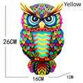 Colorful Metal Owl Wall Decor | Iron Art Hanging Sculpture Metal Wall Sculpture Axl Yellow