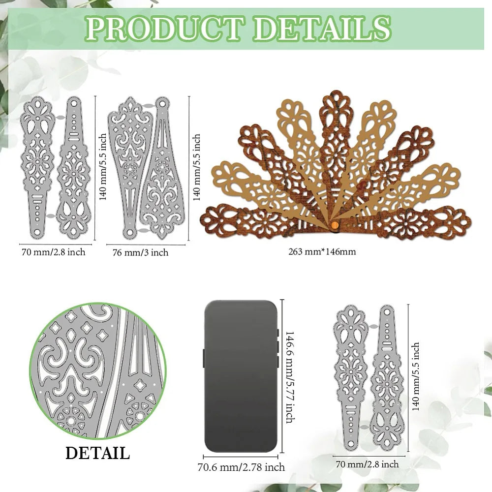 Fan Carbon Steel Cutting Dies – Scrapbooking & Embossing Set Craft Cutting Dies Axl