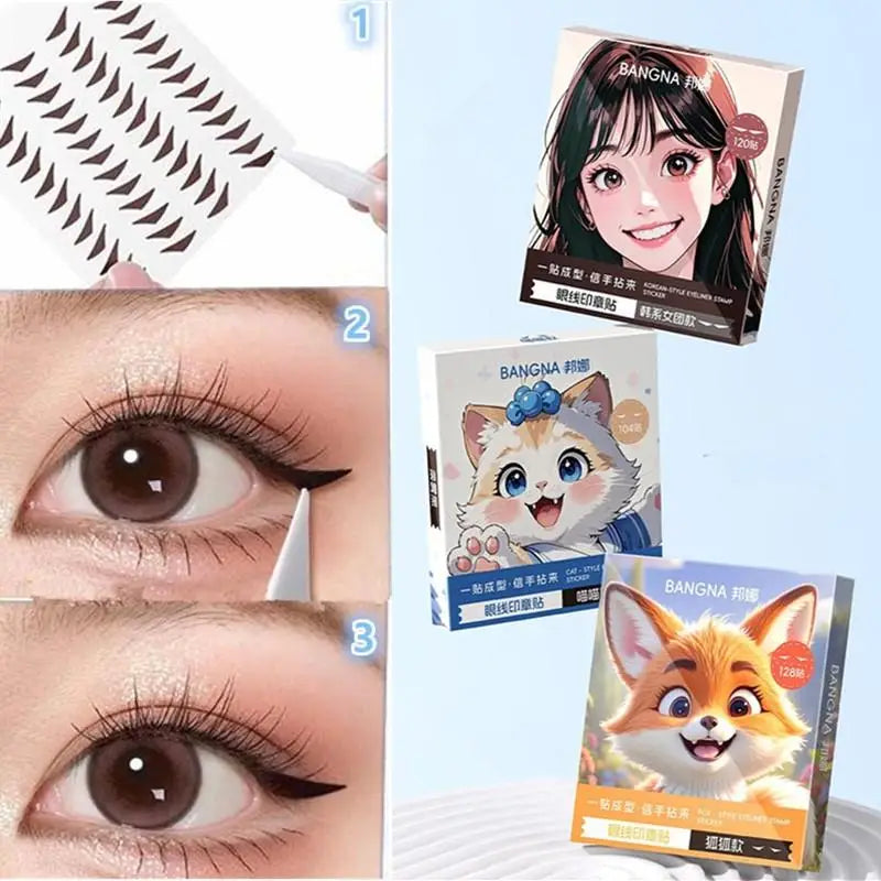 Eyeliner Seal Stickers Waterproof Sweat-Proof | 104–128 Pcs Eyeliner Stickers Axl