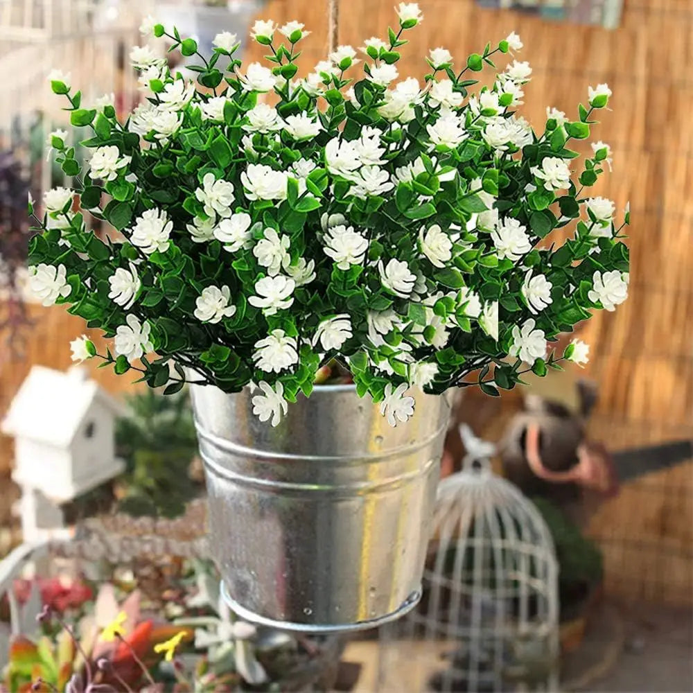 Artificial Eucalyptus & Baby's Breath Stems – 3/6 Pcs Set Artificial Flower Stems Axl