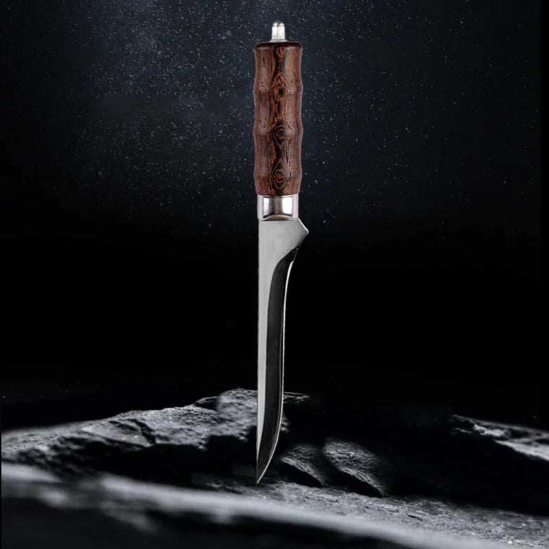 Damascus Boning Knife – 10Cr15MoV Steel & Rosewood Handle Damascus Boning Knife Axl 1pcs