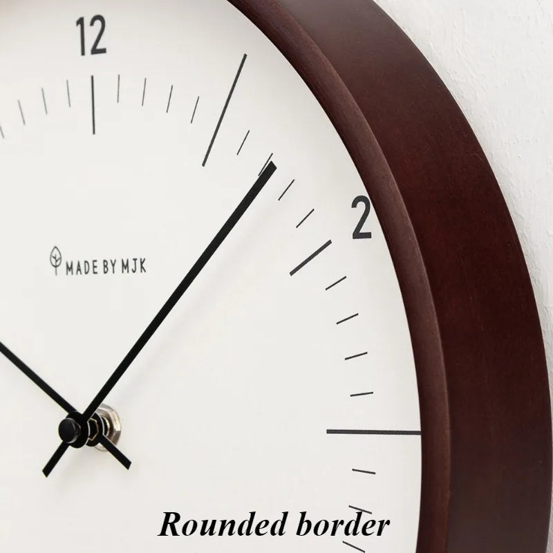 Oeny Wooden Wall Clock – Silent Round Modern Décor 25/30cm Wooden Wall Clock Axl