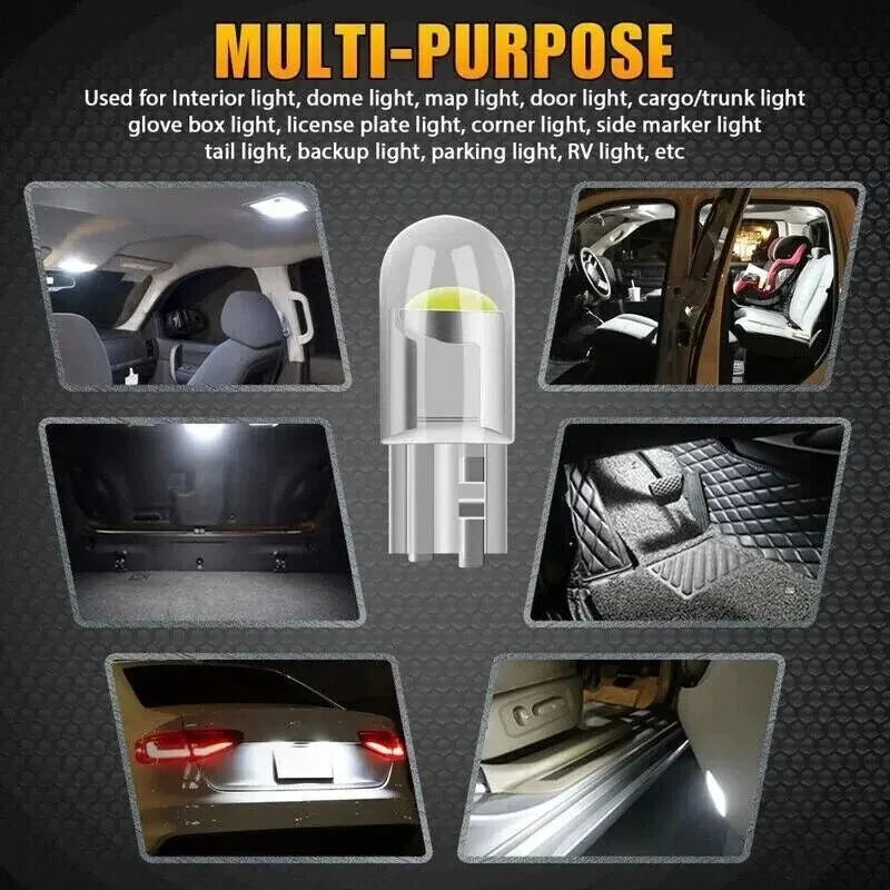 T10 W5W COB LED Bulb 6000K – License Plate & Dome Light 12V Automotive LED Bulb Axl