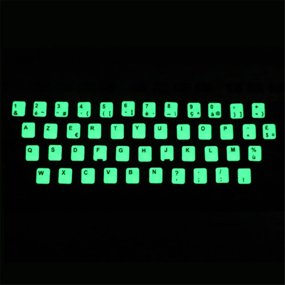 Luminous Keyboard Stickers – Multi-Language Glow in Dark Keyboard Stickers Axl