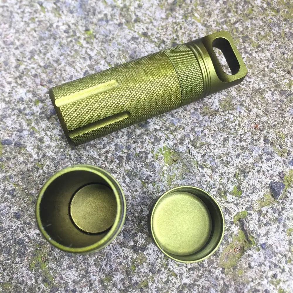 Aluminum EDC Waterproof Airtight Capsule Survival Container EDC Storage Capsule Axl