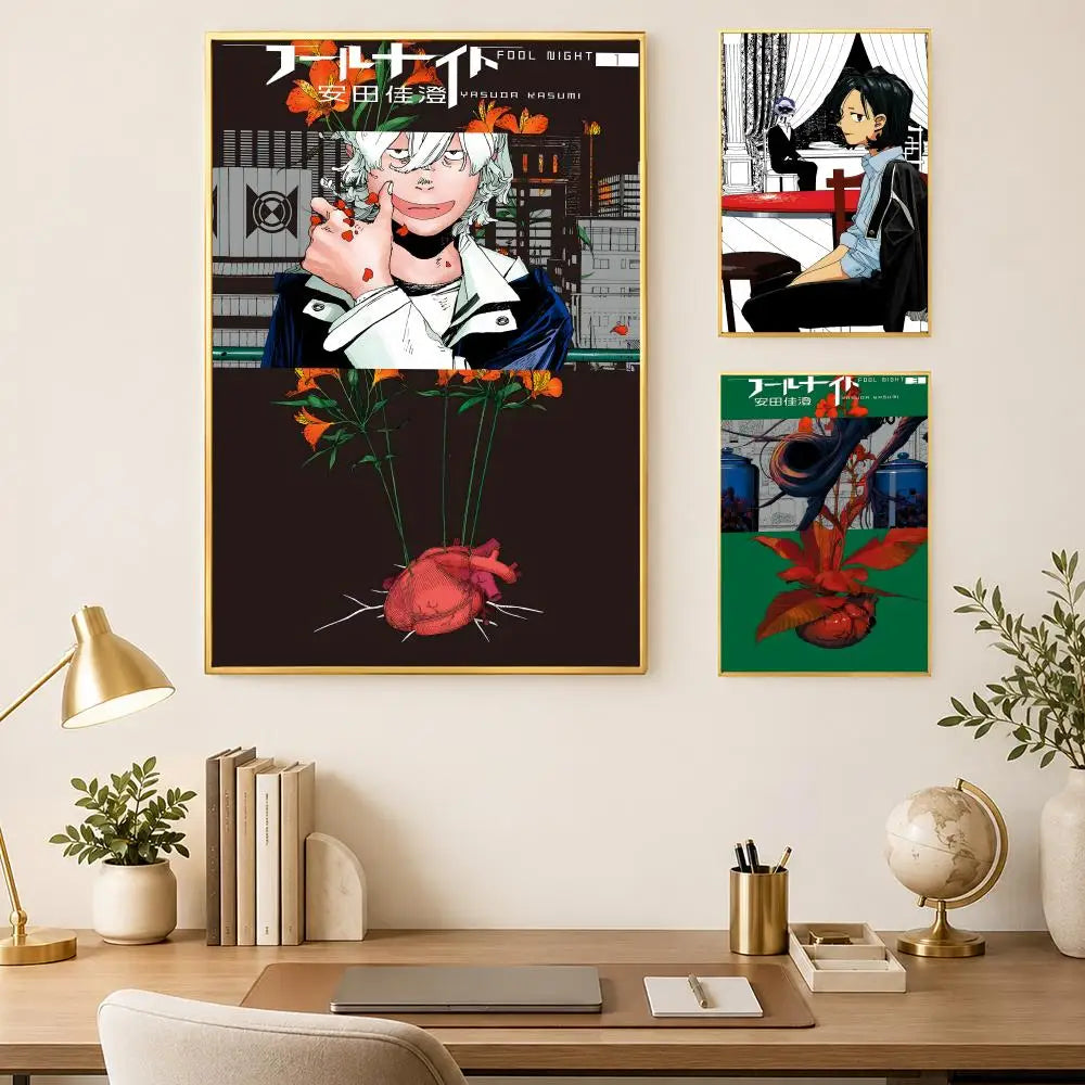 Manga F-Fool Night Self-Stick HD Wall Art Poster | Waterproof Wall Art Poster Axl