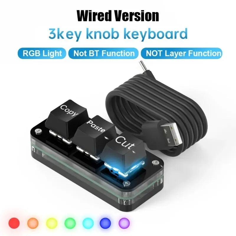 3-Key RGB Macropad – Hotswap Programmable Mini Keypad Programmable Macropad Axl
