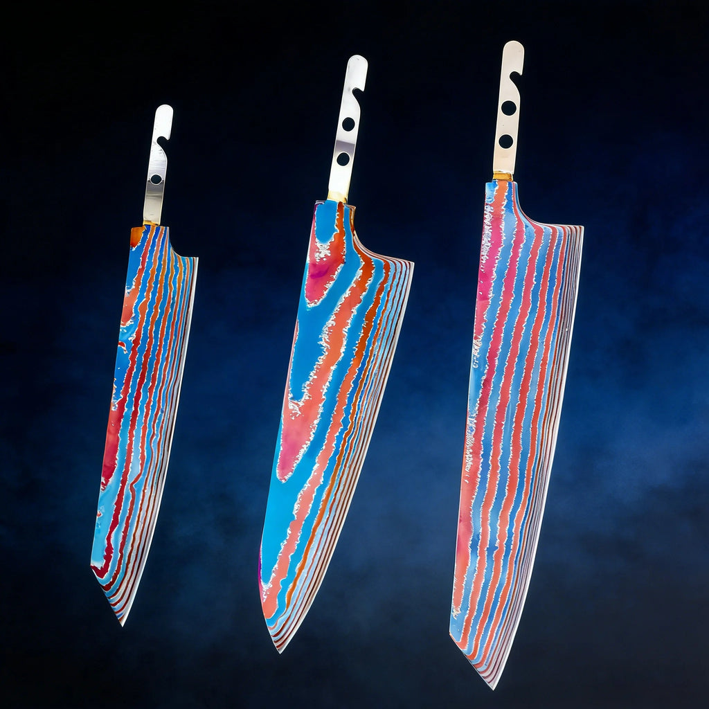 Damascus Steel Blank Cleaver Blade – DIY Knife Making Blank Knife Blade Axl