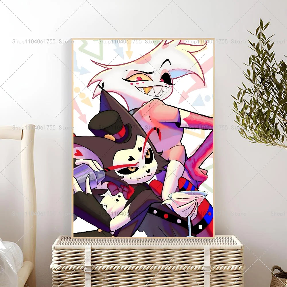 Hazbin Hotel Angel Dust Alastor Waterproof Wall Poster Sticker Wall Art Poster Axl z8 21x30cm No Frame