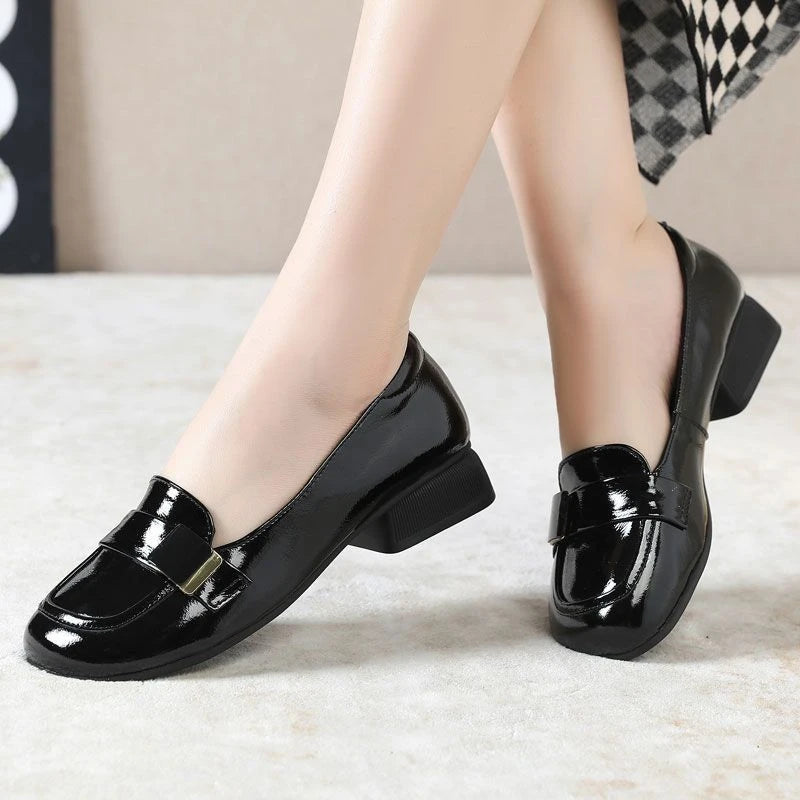 Lolita JK Loafers – Women's Patent Leather Slip-On Flats Slip-On Loafers Axl