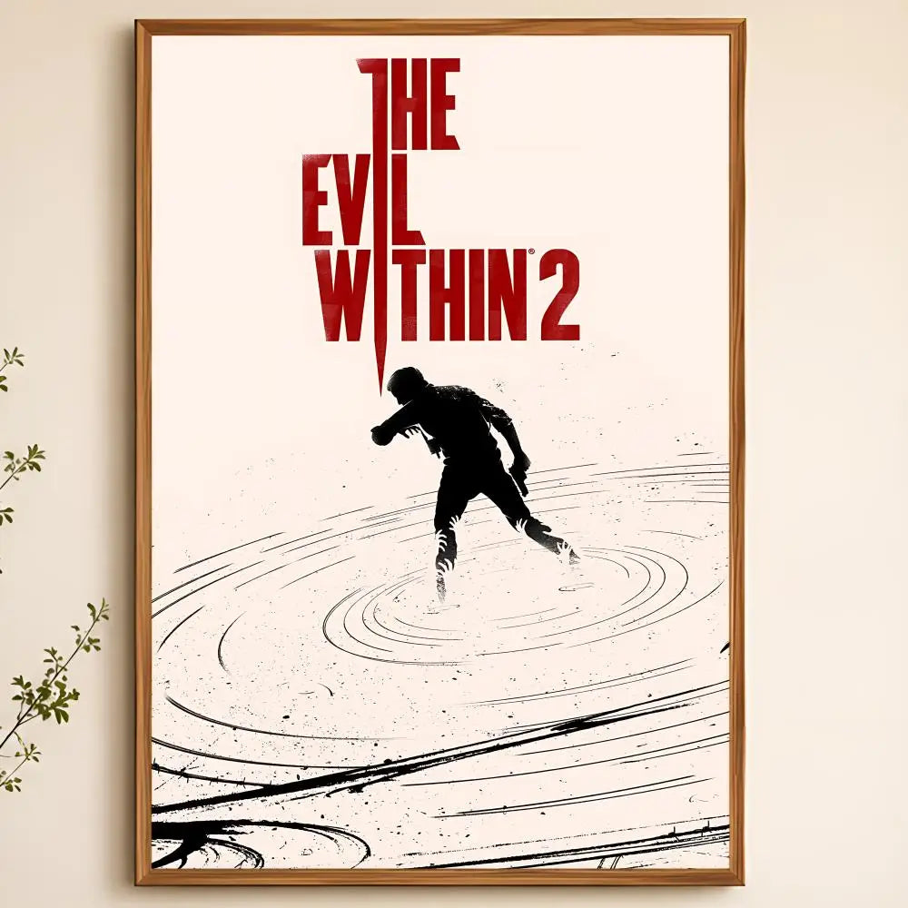 The Evil Within Poster – Waterproof Self-Adhesive HD Wall Art Wall Art Poster Axl White11 60X90cmNoframe