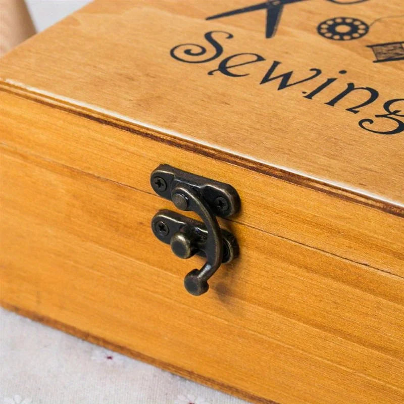 Wooden Sewing Box Kit – Complete Sewing Accessories Workbox Sewing Kit Axl