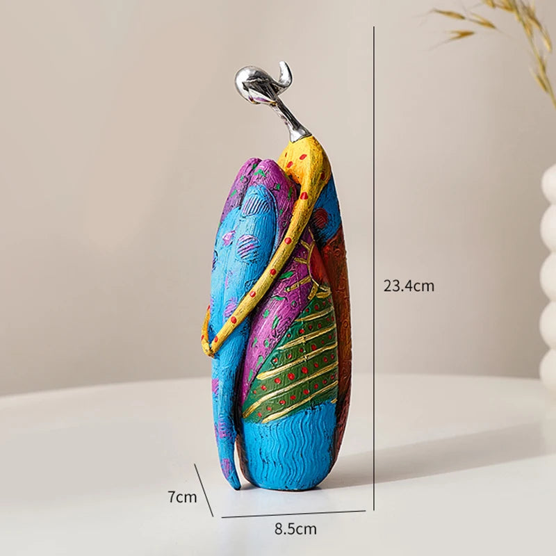 Nordic Abstract Resin Figurine | Luxury Desktop Sculpture Décor Decorative Figurine Axl Style B