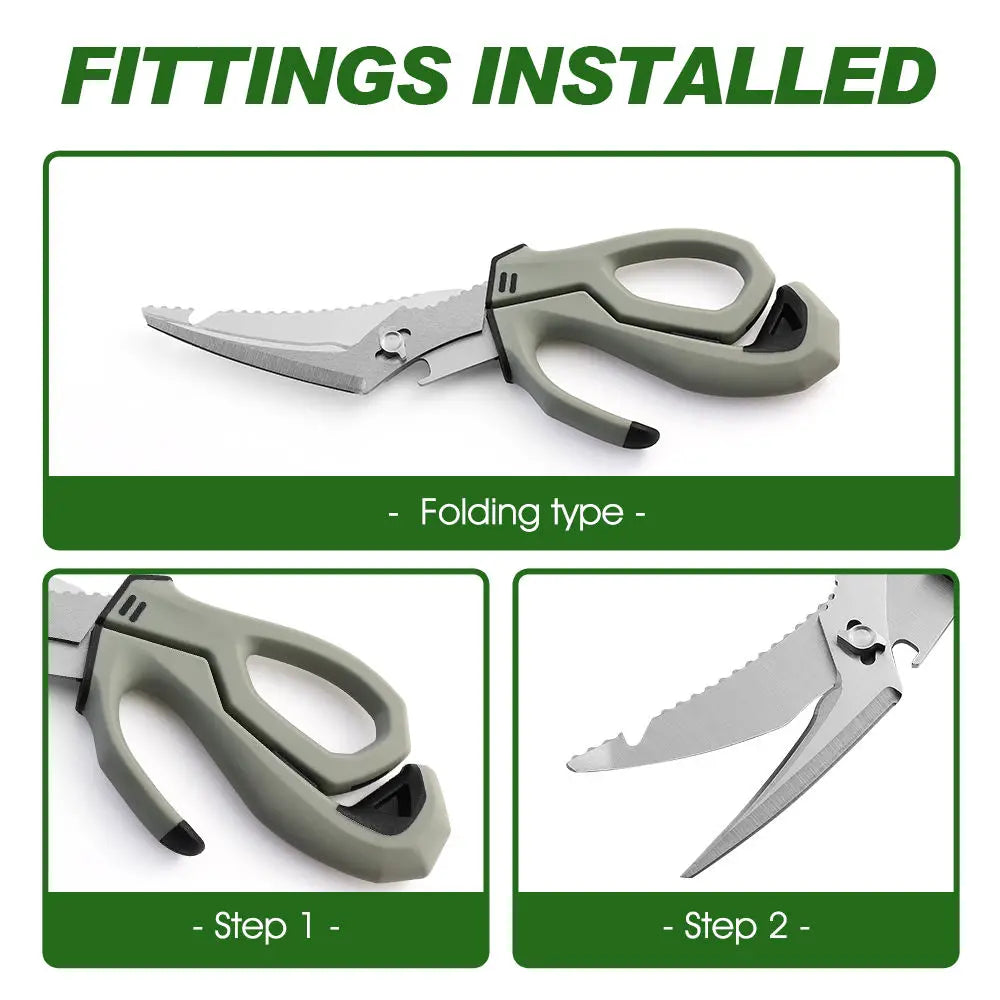 Heavy-Duty Poultry Shears – Detachable Stainless Steel Blades Kitchen Poultry Shears Axl