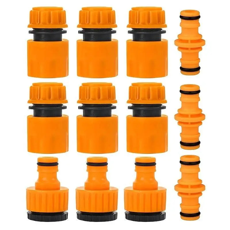 Garden Hose Quick Connector 3/4 & 1/2 Inch Faucet Adapter Kit Hose Connector Kit Axl D