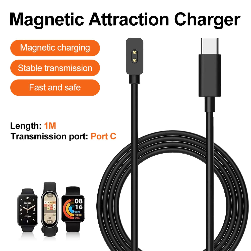 Magnetic Charging Cable for Xiaomi Mi Band 9 8 Pro & Redmi Watch Magnetic Charging Cable Axl Port C