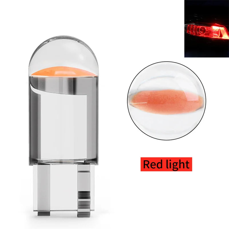 T10 W5W COB LED Bulb 6000K – License Plate & Dome Light 12V Automotive LED Bulb Axl one size Red