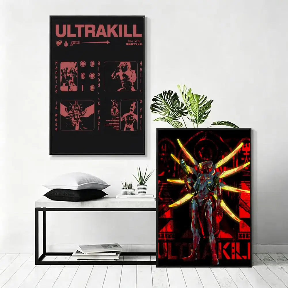 ULTRAKILL Game Poster – HD Waterproof Sticky Wall Art Decor Game Art Poster Axl