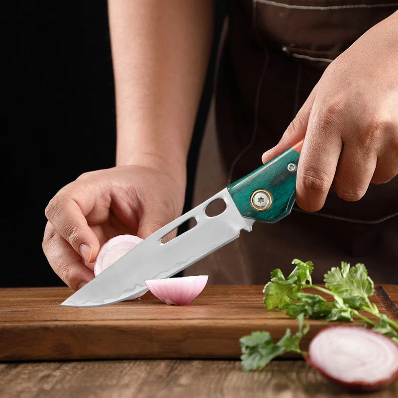 Folding Pocket Knife – Stainless Steel Boning & Fruit Knife Folding Kitchen Knife Axl