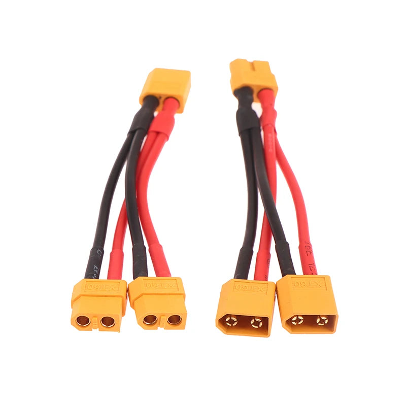 XT60 Y Splitter 14AWG Silicone Wire – RC Battery Connector RC Battery Connector Axl