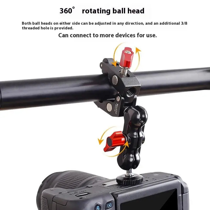 Metal Super Clamp Double Ball Head Magic Arm | Camera Mount Camera Clamp Mount Axl