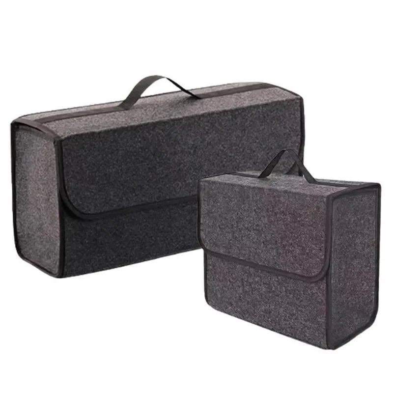 Felt Car Trunk Organizer Bag – Large Foldable Storage Box Car Trunk Organizer Axl
