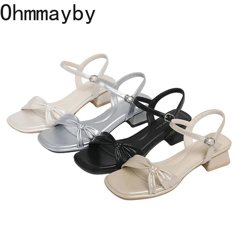 Women's Square Toe Block Heel Sandals – Buckle Strap Dress Shoes Block Heel Sandals Axl