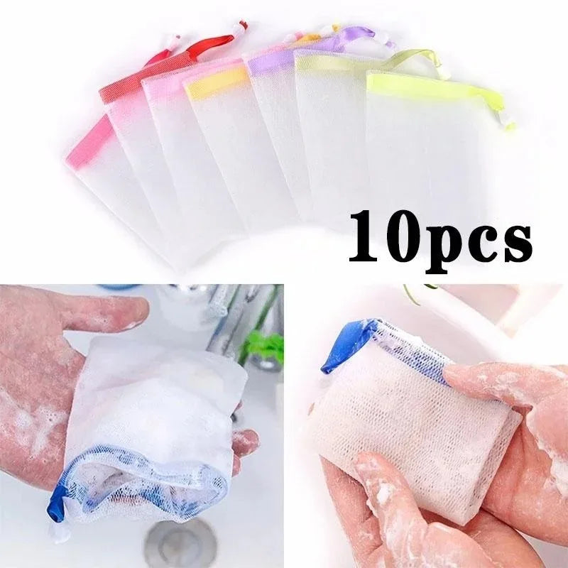 10-Pack Soap Foaming Mesh Bags for Shower | Lather Net Bags Soap Mesh Bag Axl