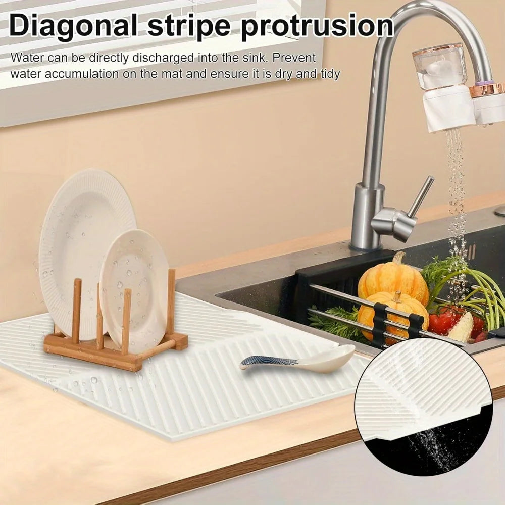 Silicone Dish Drying Mat – Non-Slip, Collapsible & Heat Resistant Dish Drying Mat Axl