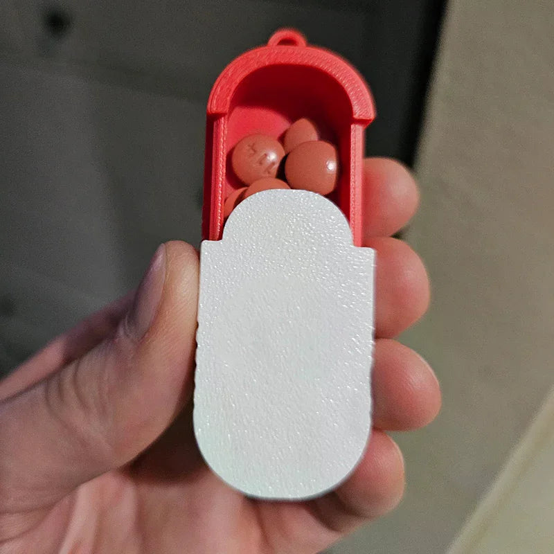 Mini Sliding Pill Box Keychain – Travel Pill Organizer Pill Organizer Axl
