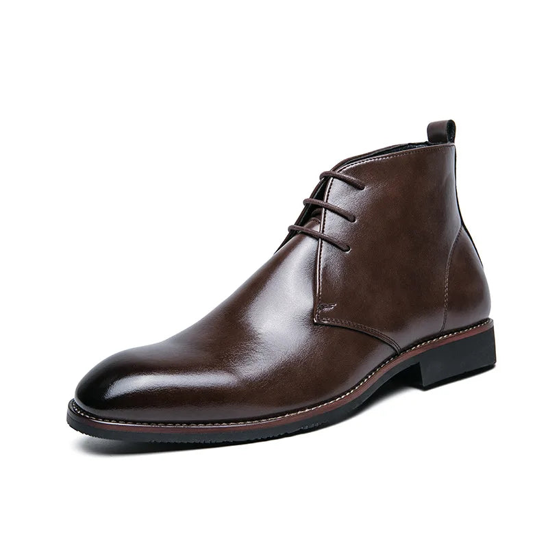 YBQJOO Men's Retro Desert Ankle Boots – Vintage Lace-Up Men's Ankle Boots Axl Brown 46