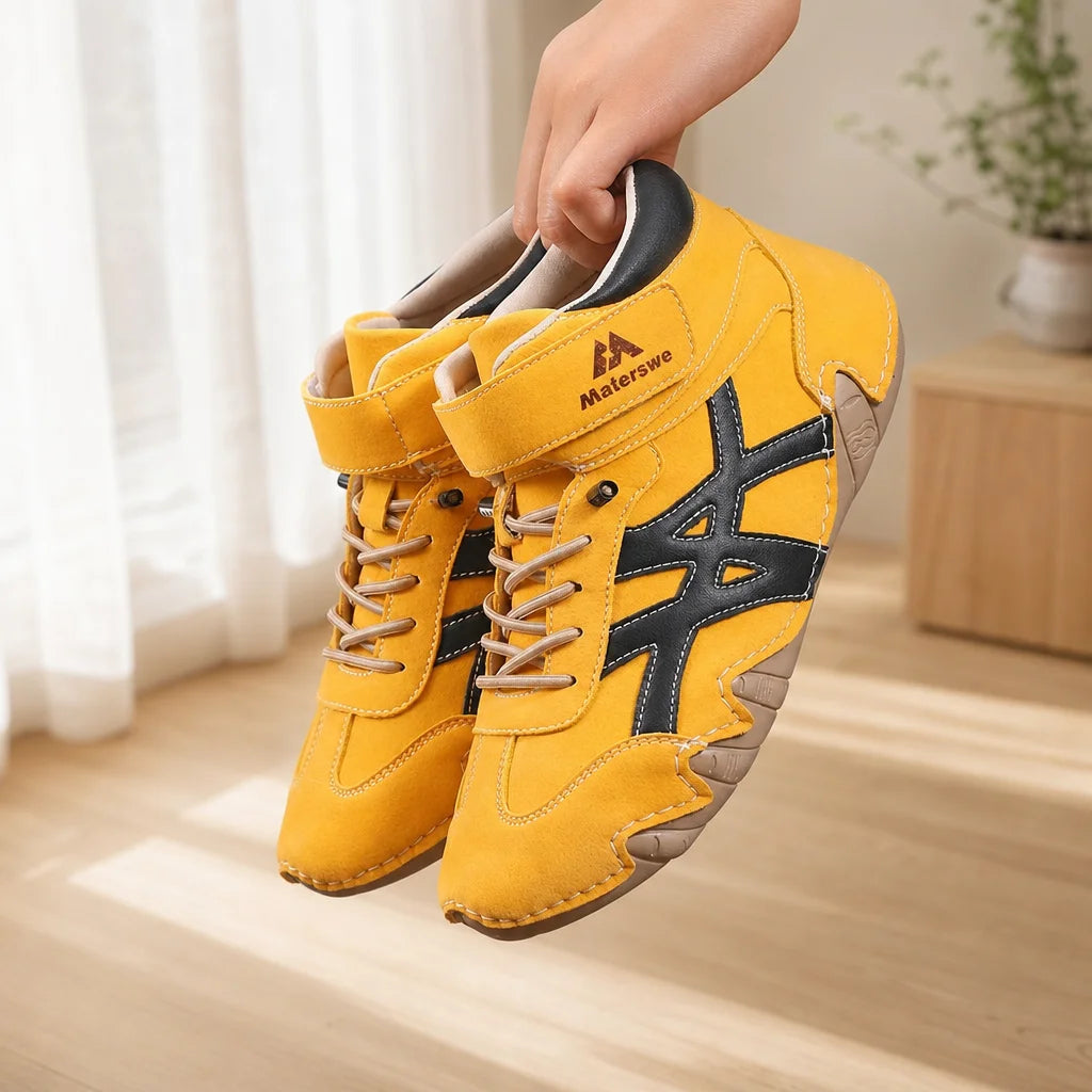 ZULIWAGN Women's Flat Sneakers – Lightweight Casual Trainers Women's Flat Sneakers Axl YELLOW 45