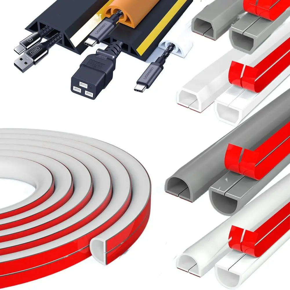 Self-Adhesive Floor Cord Cover – PVC Cable Duct Protector 1M Floor Cord Cover Axl