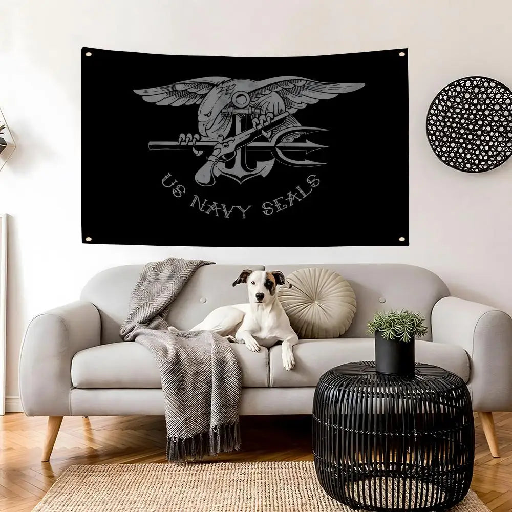 US Navy SEALs Flag – Indoor & Outdoor Wall Banner | 6 Sizes Decorative Flag Banner Axl