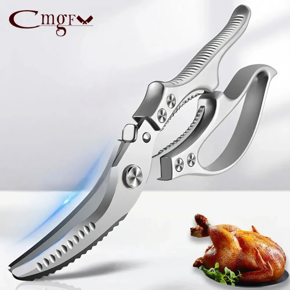 PLYS Heavy-Duty Stainless Steel Kitchen Scissors | Bone & Fish Kitchen Scissors Axl 1pc