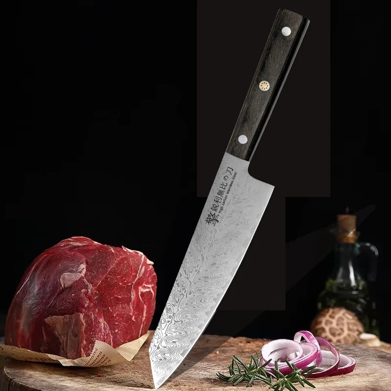 Damascus Kitchen Knife – Japanese Stainless Steel Petty Knife Damascus Kitchen Knife Axl knife