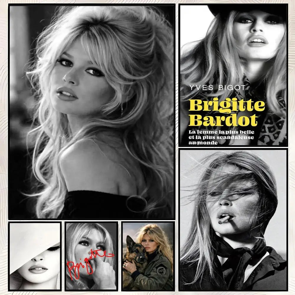 Brigitte Bardot Self-Stick HD PVC Wall Art Poster – Waterproof Wall Art Poster Axl