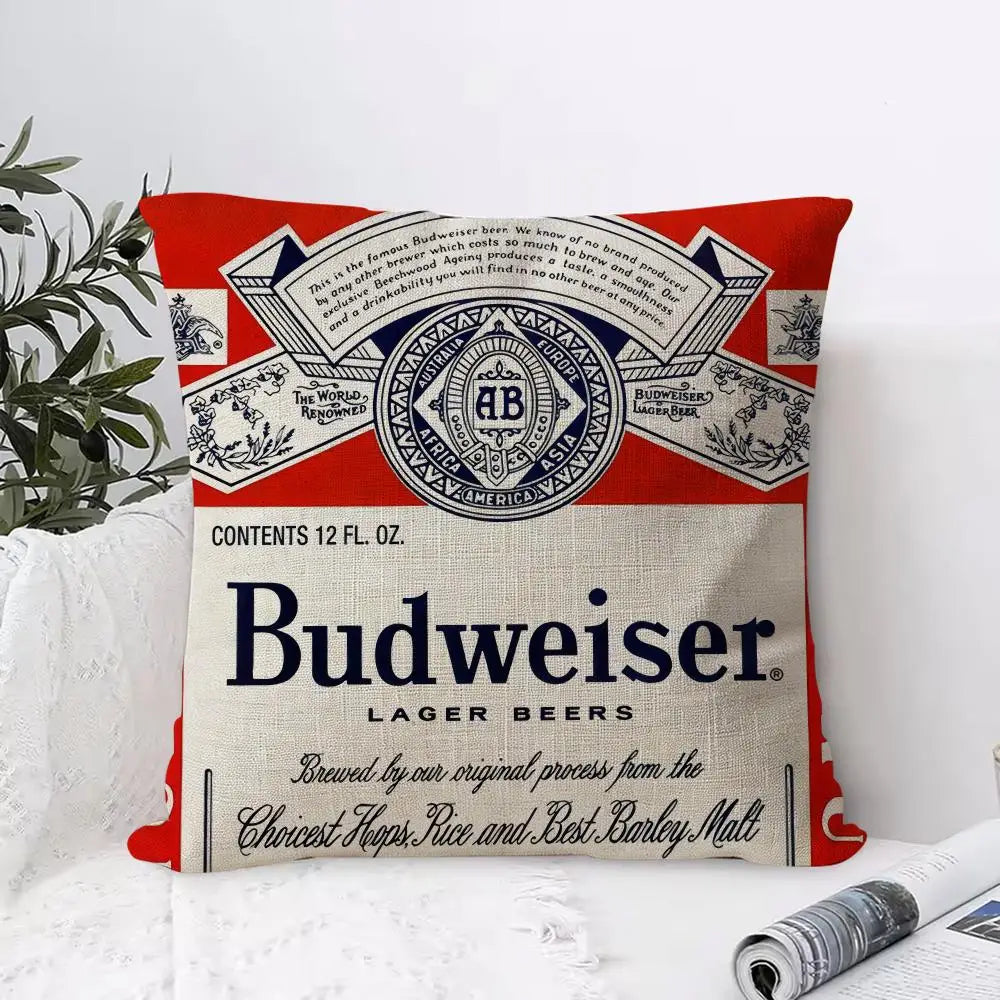 Linen Cushion Cover Animal Print | Hidden Zipper Pillow Case Cushion Cover Axl White6 50X50cm