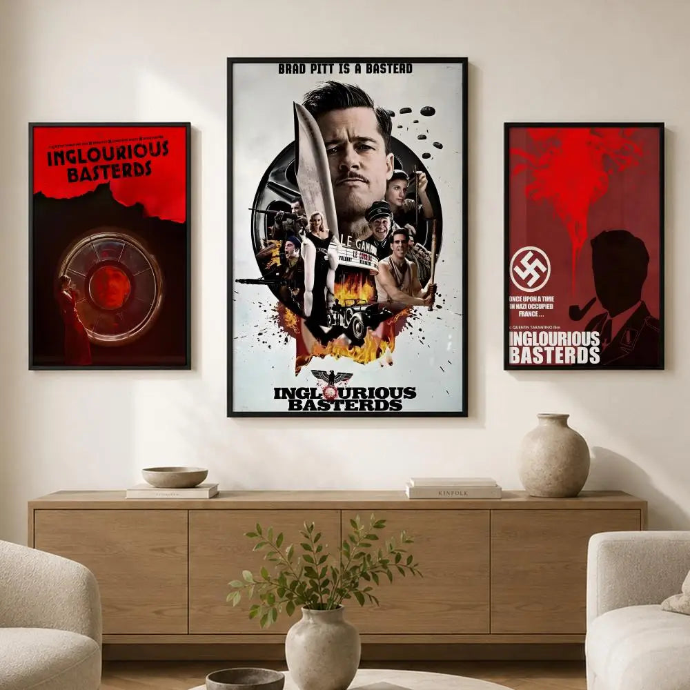 Inglourious Basterds Movie Poster – Peel & Stick PVC Wall Art Movie Wall Poster Axl