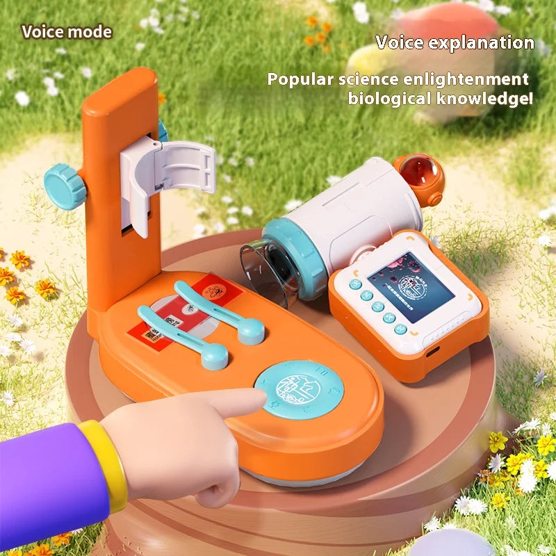 Kids HD Portable Handheld Microscope – 500x Magnifier Kids Microscope Axl