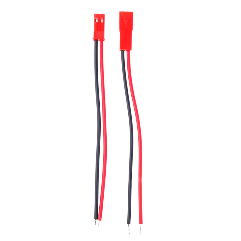 10 Pairs JST 2-Pin Male Female Connector 22 AWG Wire RC LED Wire Connector Kit Axl 10Pairs