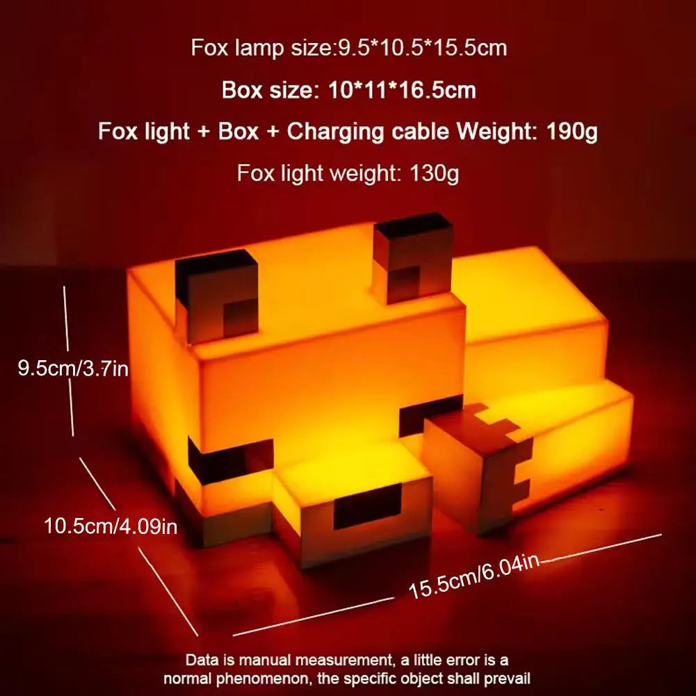 Cute Fox Night Light – USB Rechargeable Desk Lamp for Kids Night Light Lamp Axl