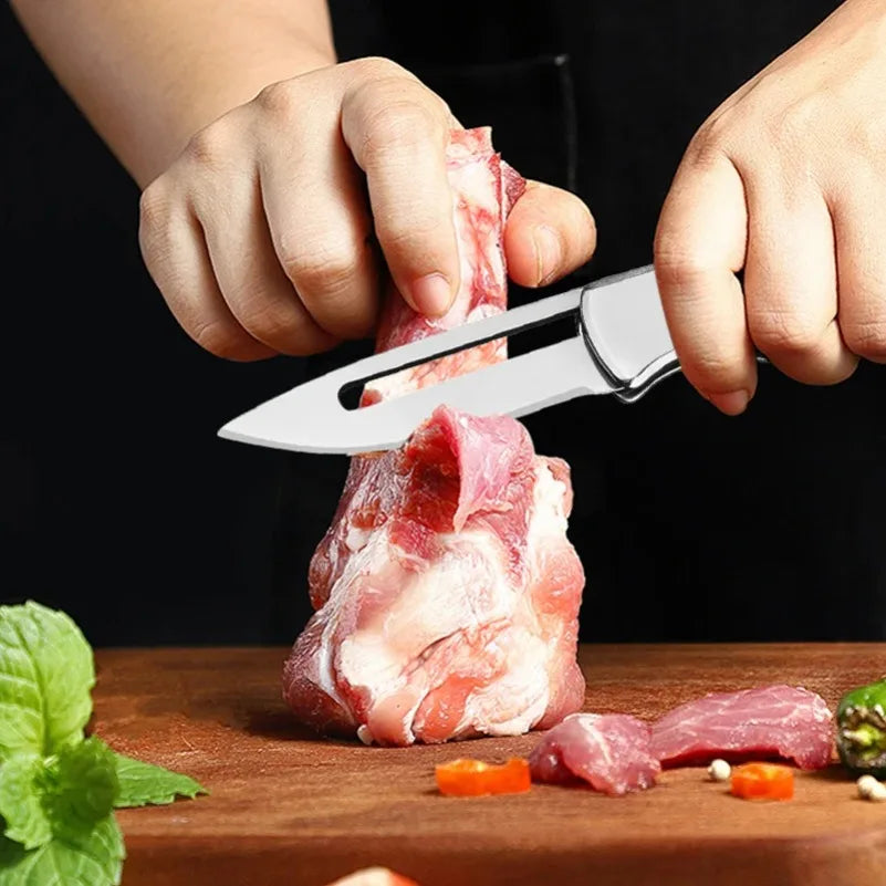 InLeung Folding Utility Knife – Stainless Steel BBQ & Kitchen Folding Utility Knife Axl