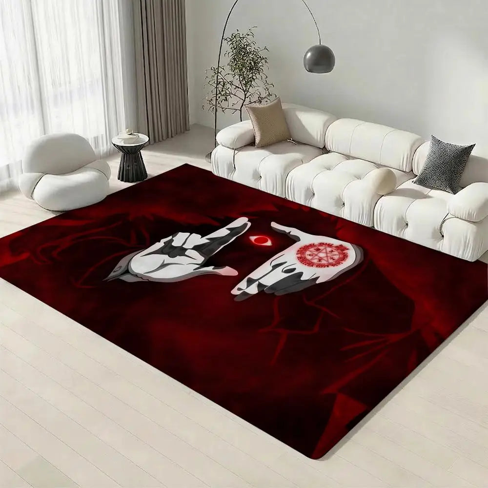 Hellsing Anime Flannel Floor Mat – Non-Slip Soft Indoor Rug Anime Floor Mat Axl