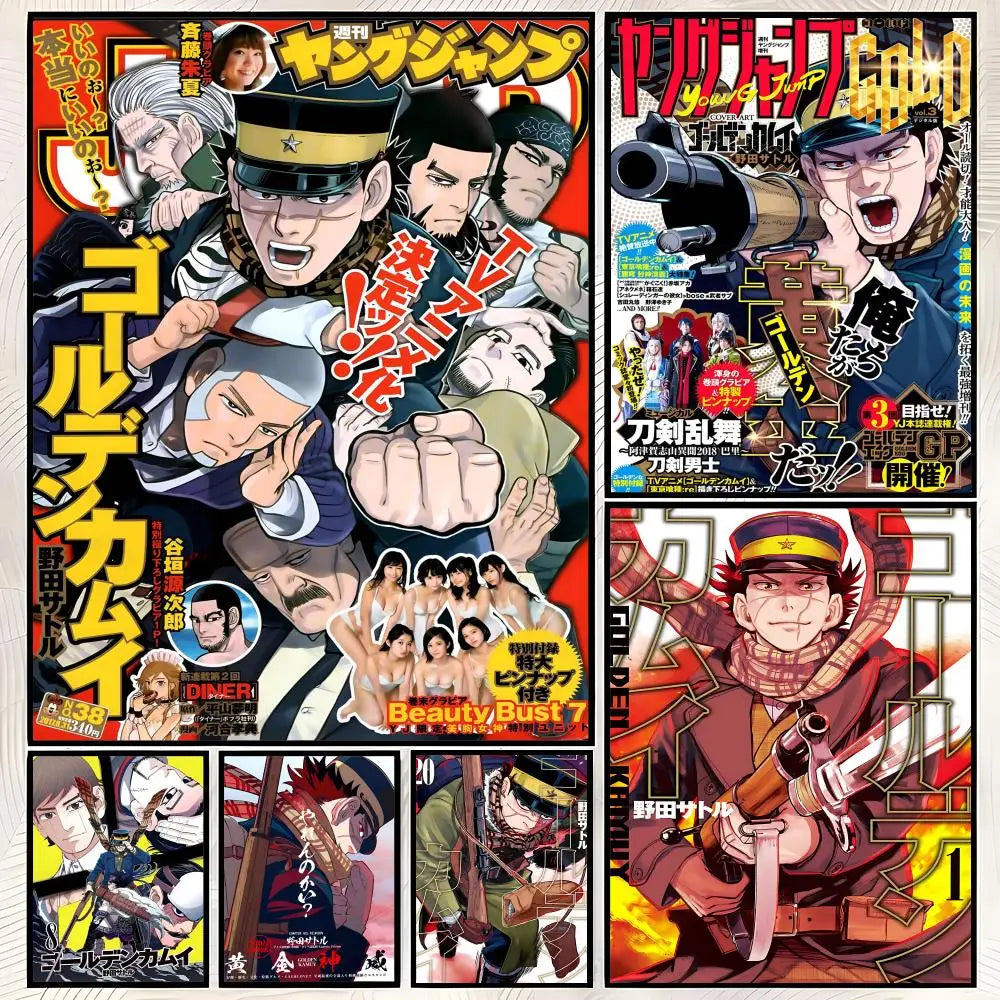 Golden Kamuy Manga Wall Poster – Self-Stick Waterproof HD Art Anime Wall Poster Axl
